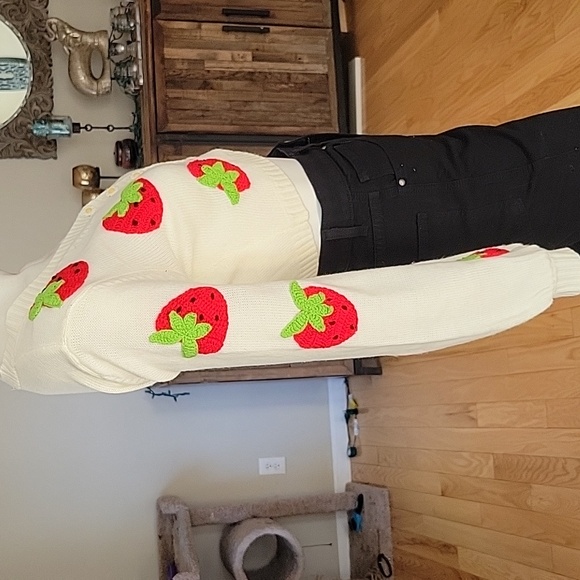 Dolls Kill x Strawberry Shortcake Picked With Love Knit Cardigan - Picture 5 of 11